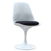 Fine Mod Imports FMI1139-WHITE Flower Side Chair, White